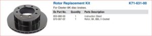 DEXTER BRAKE DISC ROTOR ONLY 865 13 8K DX E-COATED